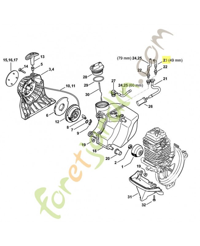 Tuyau Stihl ref. 0000-937-5004
