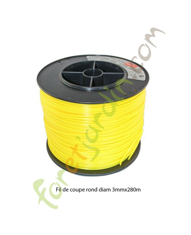 Fil nylon rond jaune 3 mm x 280 m STIHL