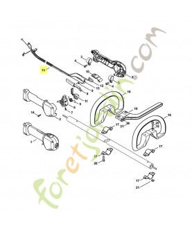 cable de commande des gaz stihl réf : 4180-180-1110