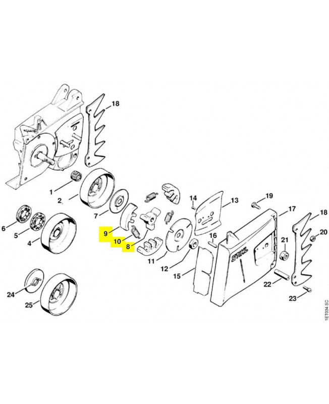 Repère 8 à 10 Embrayage
