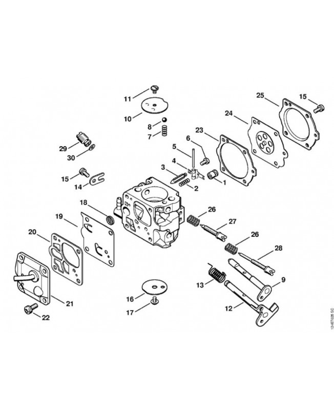 Repères 1 à 30 Carburateur