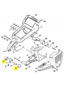 Butoir annulaire 1111-790-9915. Pièce détachée Stihl / Vicking 