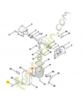 Vis m5x70 din931-8.8 stihl réf : 9007-319-1140