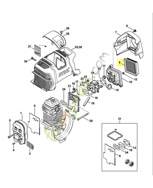 filtre a air 4180-141-0300. Pièce de rechange Sithl / Vicking filtre a air 4180-141-0300. Pièce de rechange Sithl / Vicking