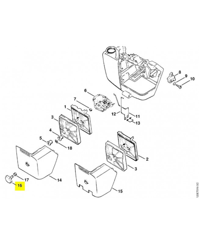 Fermeture 1113-140-9200 pour tronçonneuse stihl