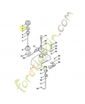 Soupape Stihl ref. 4114-353-1600