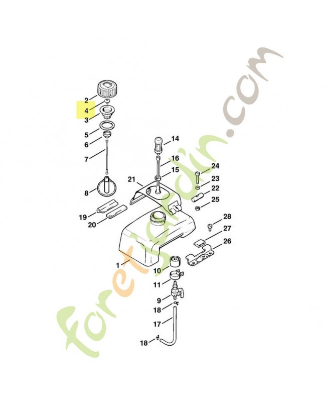 Soupape Stihl ref. 4114-353-1600