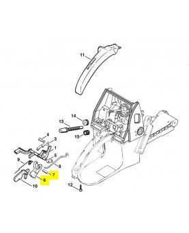 Manette des gaz 1122-180-1500. Pièce détachée Stihl / Vicking