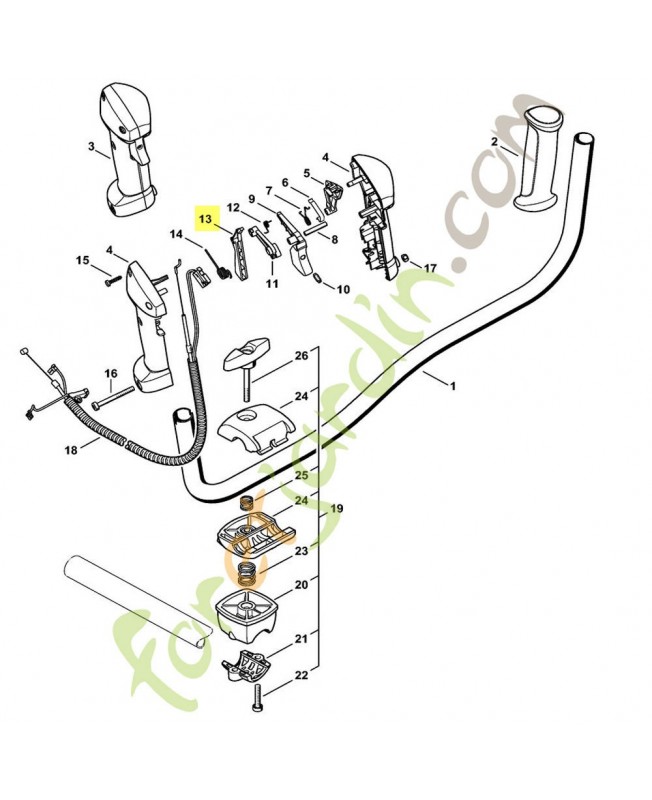 Levier d'arret Levier d'arret