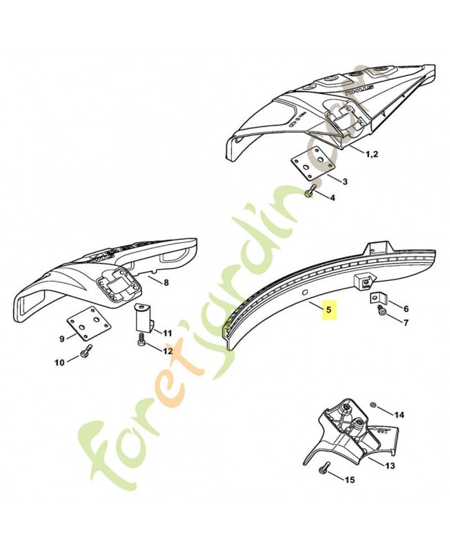 Tablier 4180-716-3200. Pièce détachée Stihl / Vicking