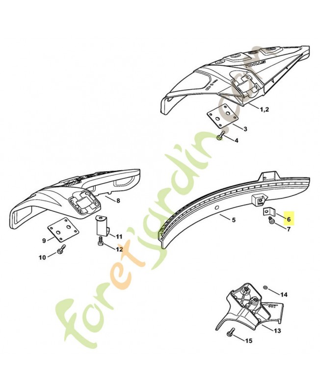 Couteau coupe fil 4180-713-4110. Pièce détachée Stihl / Vicking