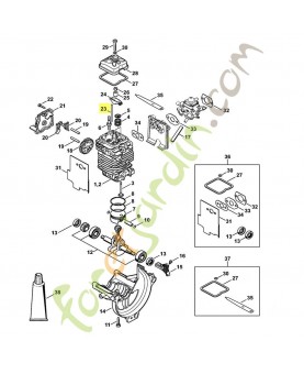 Poussoir de culbuteur 4180-038-2600. Pièce de rechange Sithl / Vicking