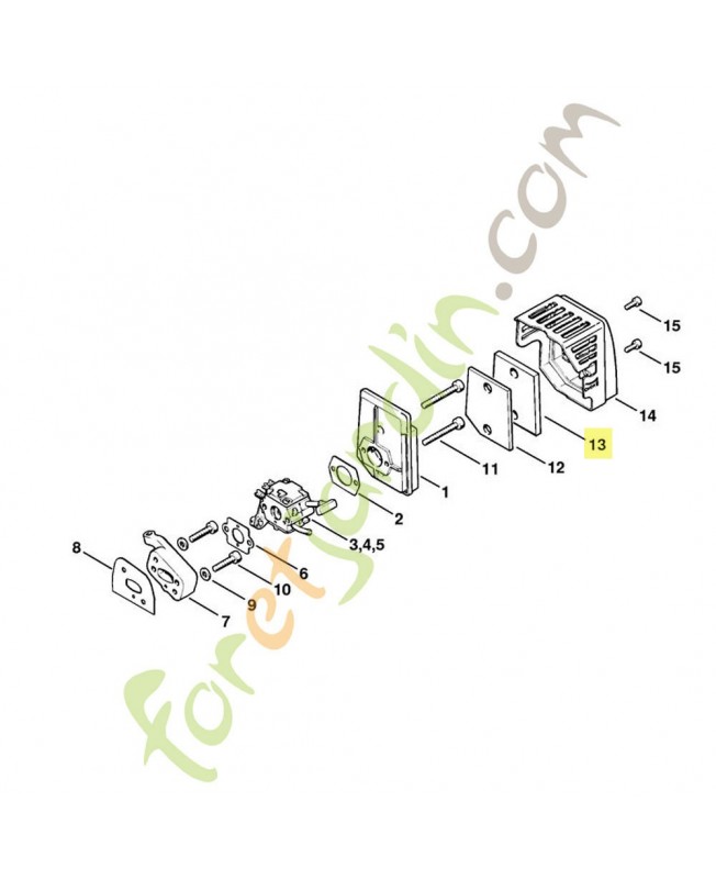 Filtre mousse 4126-124-0801. Pièce de rechange Sithl / Vicking