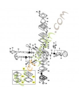 Jeu de pièces de carburateur 4180-007-1035. Pièce de rechange Sithl / Vicking