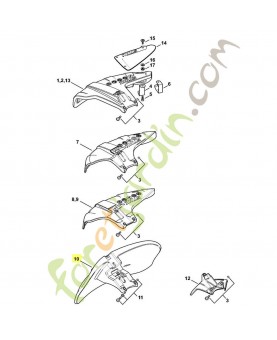 Capot protecteur 4147-710-8116. Pièce de détachée stihl