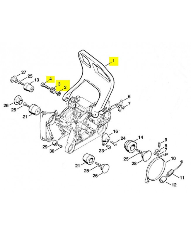 Protège main 1122-790-9101. Pièce détachée Stihl 