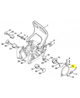 Collier de frein 1122-160-5400. Pièce détachée Stihl / Vicking