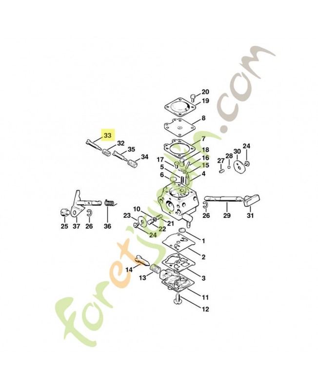 Vis de reglage de ralenti