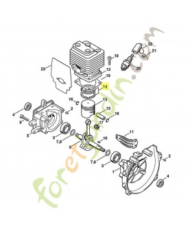 Segment de piston 37mm 4129-034-3000. Pièce de rechange Sithl / Vicking