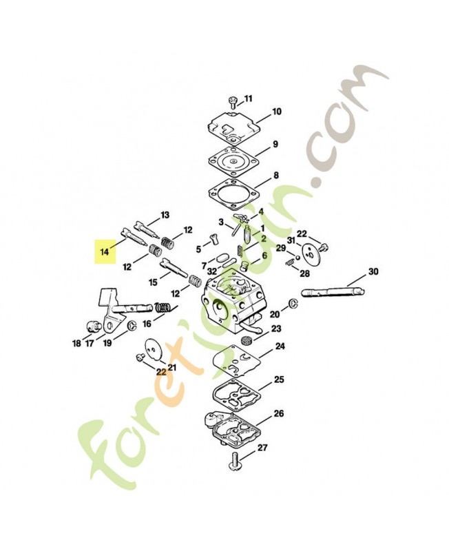 Vis de reglage ralenti
