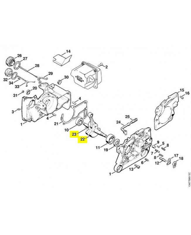Repères 22 et 23 Vilebrequin