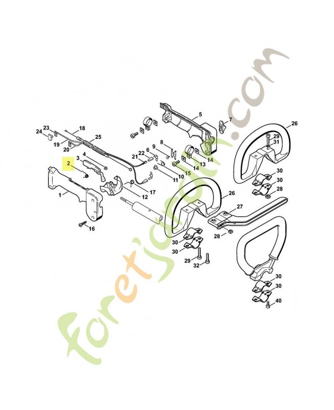 Ressort coudé Stihl réf. 4126-182-4506- Pièce détachée Stihl