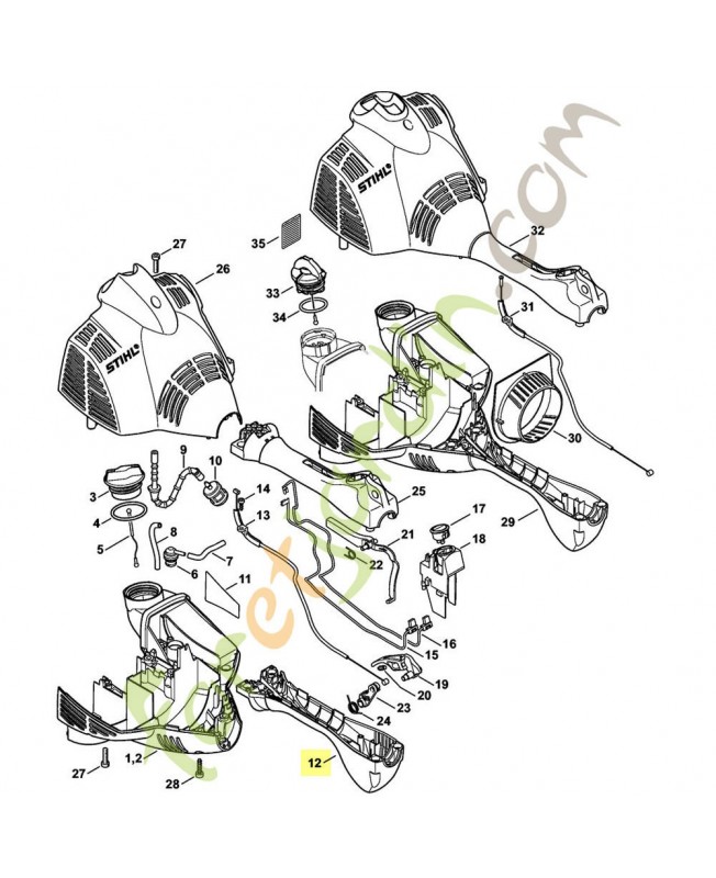 Demi-poignee inferieure
