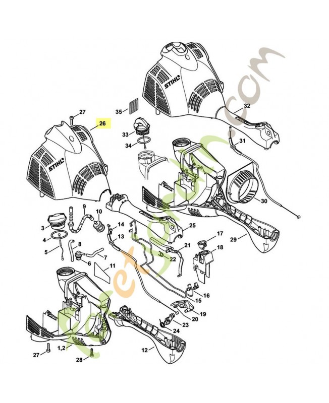 Capot moteur superieur