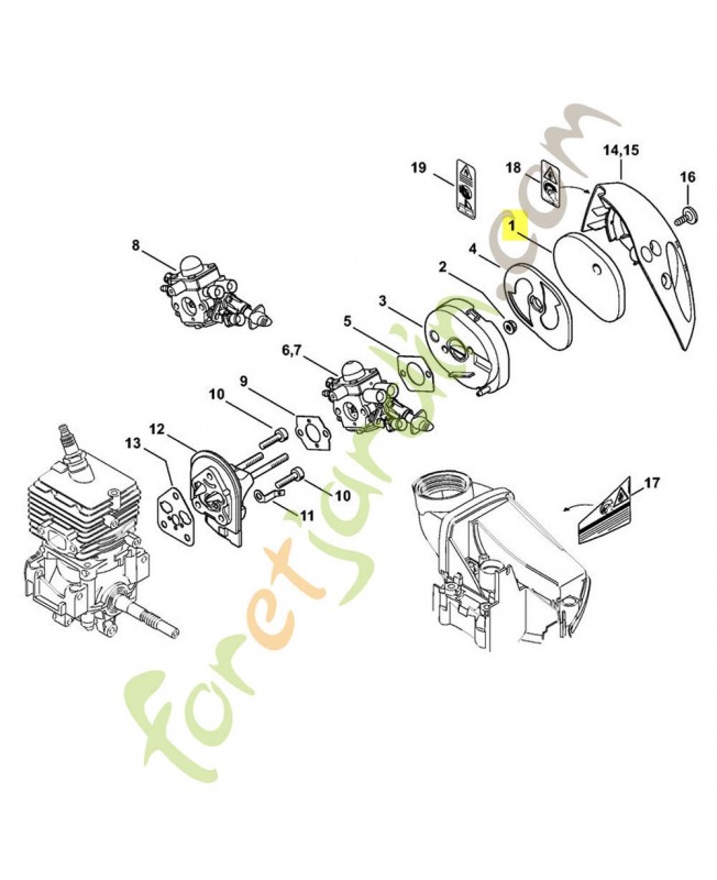 Filtre a air 4144-124-2800 stihl