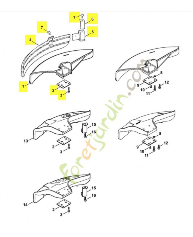 Capot de protection 420 mm référence 4119-007-1027