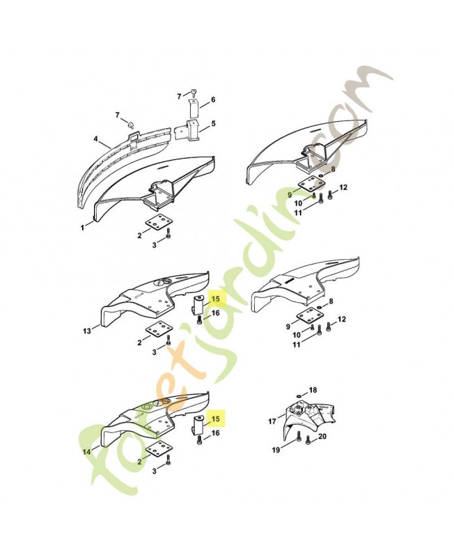 Couteau Stihl réf. 4133-713-4110- Pièce détachée Stihl