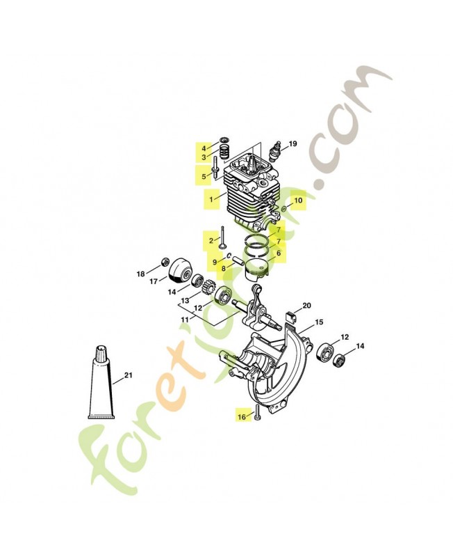 Cylindre+piston diam.43