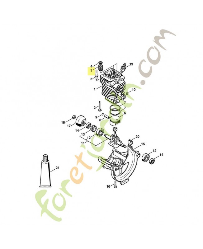 Ressort de soupape 4180-025-1600. Pièce de rechange Sithl / Vicking