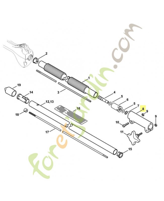 Manchon accouplement stihl réf : 4139-160-0700