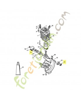 Bague etancheite 12x22x7 Stihl ref. 9639-003-1231