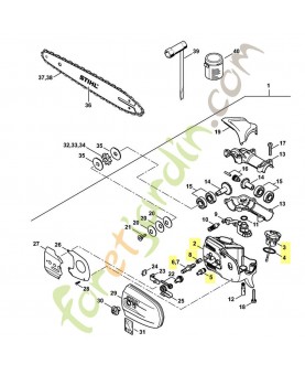 Boîtier 4182-640-1400. Pièce détachée Stihl / Vicking