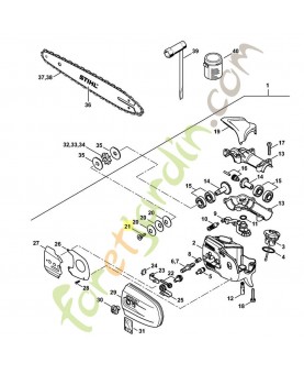Vis à embase m5 4182-642-7500. Pièce détachée Stihl / Vicking