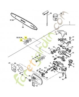Rondelle stihl ref. 4182-162-8900 Remplace référence 1208-162-8900