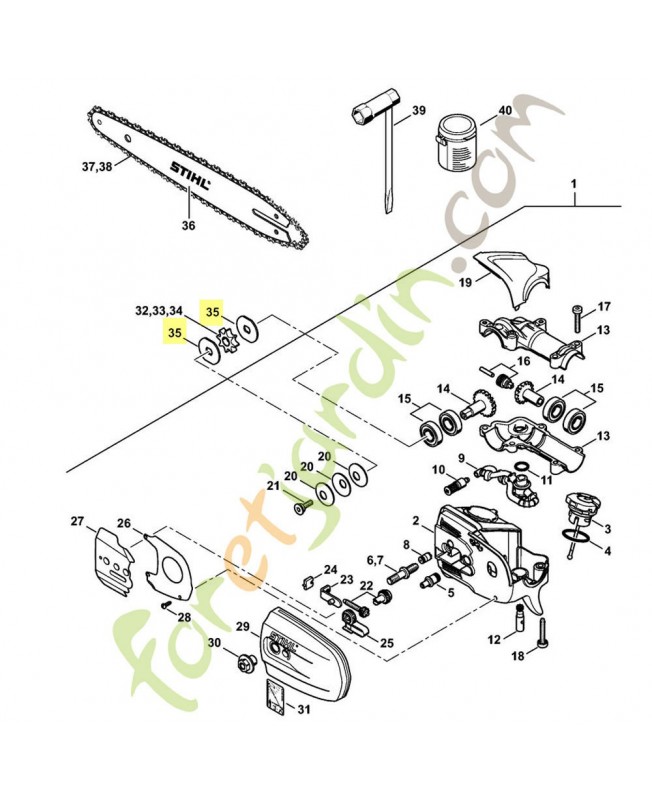 Rondelle stihl ref. 4182-162-8900 Remplace référence 1208-162-8900