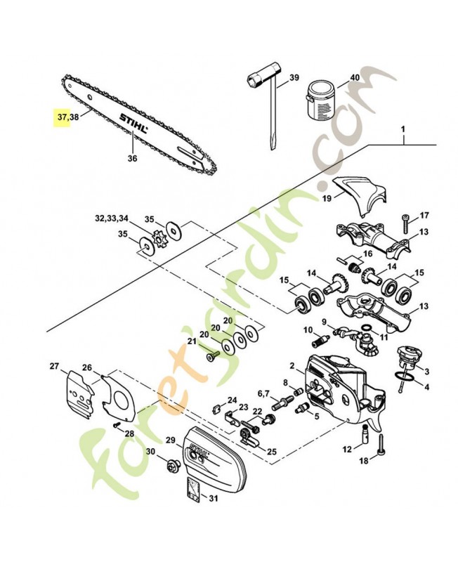 Chaine tronconneuse 25 CM Stihl 3670-000-0056