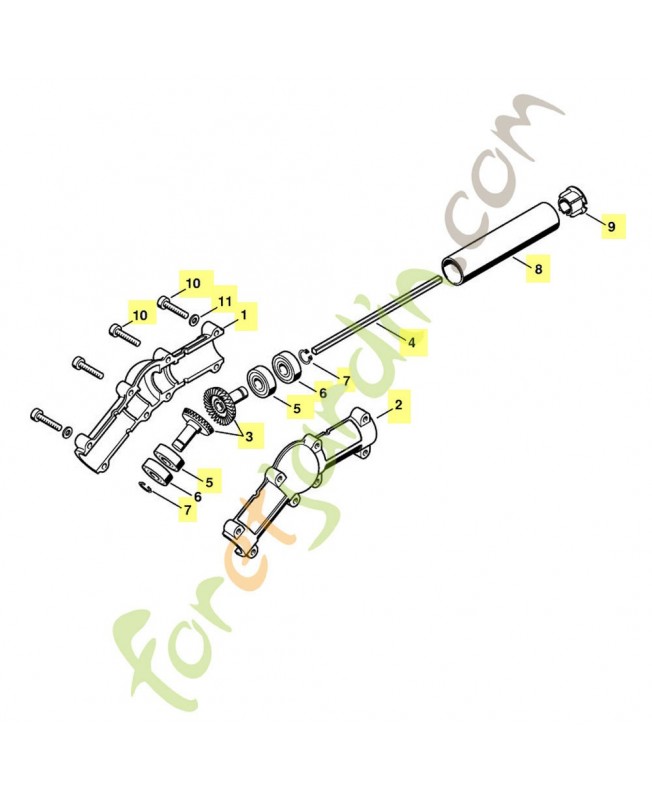 Engrenage d'angle Stihl réf. 4138-640-0201