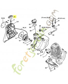 Poignée de lanceur Stihl réf. 4140-195-3400