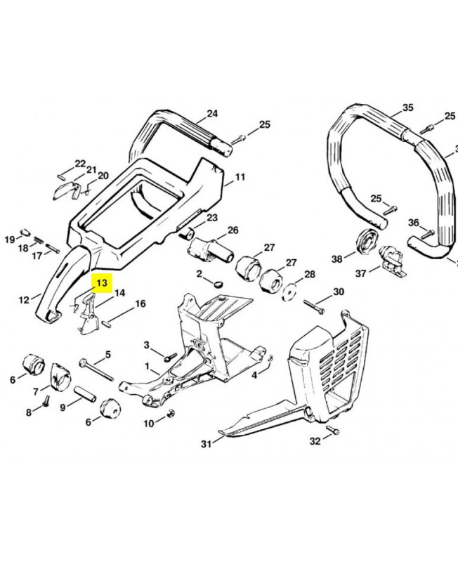 Ressort coudé Stihl Réf 0000-998-1000