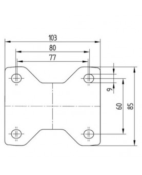 Roue-roulette-fixe-3478UAR160P63