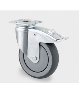Roue-roulette-polyurethane-pivotante-a-blocage- 2477PJP075P40