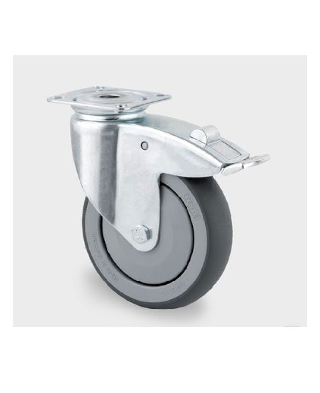 Roue-roulette-polyurethane-pivotante-a-blocage- 2477PJP075P40