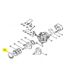 Couvercle cartouche complet 1108-140-1000. Pièce détachée Stihl