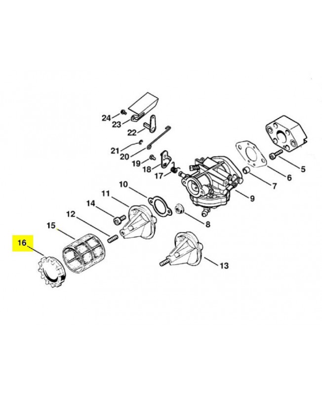 Couvercle cartouche complet 1108-140-1000. Pièce détachée Stihl