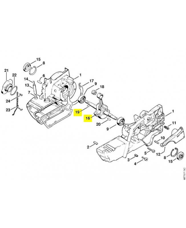 Repères 16 et 19 Vilebrequin