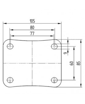 Roue-roulette-polyurethane-3470IEP100P62 